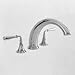 Newport Brass 3-1746 Bevelle Double Handle Roman Tub Faucet with Metal Lever Han, Gloss Black