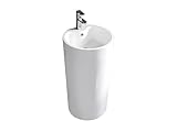 A tener en cuenta que la entrega del producto se hará a pied de calle. Lavabo cilíndrico blanco TOTAM. Lavabo de color blanco. Medidas: Ancho 45 x Prof. 43 x Alt. 83 cm. ¡Apuesta por el estilazo y el moderno diseño del lavabo TOTAM!