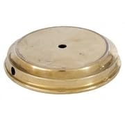 Image of B&P Lamp Unfinished Flared Disc Solid Brass Lamp Base, 4-1 /2 Inch Top Diameter, 5-7 /8 Inch Bottom Diameter, 1 /8F Center Hole, Modern Style