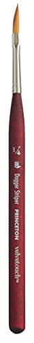 Princeton Velvetouch Artiste, Mixed-Media Brush for Acrylic, Watercolor & Oil, Series 3950 Dagger Striper Luxury Synthetic, Size 1/4