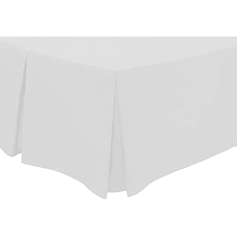 Olivia Rocco Pleated Base Valance Sheet Easy Care Polycotton Base Valances, Single White Cover