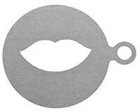 Qianhy Coffee Stencils - 1PC 12.5cm Stainless Steel Metal Chocolate DIY Coffee Latte Art Mould Cappuccino Spray Coffee Stencils Barista Duster ENO 004 (Plum L)