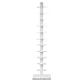 SEI Furniture Stewartby Spine Tower Bookcase - Modern - Metal - 12 Shelves - White - Adjustable - Space-Saving - Ideal for Home Office, Living Room, Dining Room, Bedroom