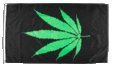 Preisvergleich Produktbild Flagge Cannabis schwarz - 90 x 150 cm