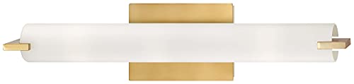 Image of GEORGE KOVACS P5044-248-L Tube LED Wall Sconce, 1-Light, 20 Total Watts, 4.75-in H x 20.5-in W, Honey Gold