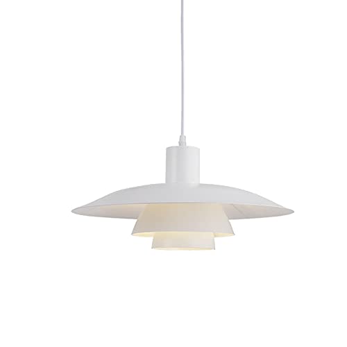 Lustre suspension design blanc moderne forme UFO luminaire E27 salle à manger bureau salon
