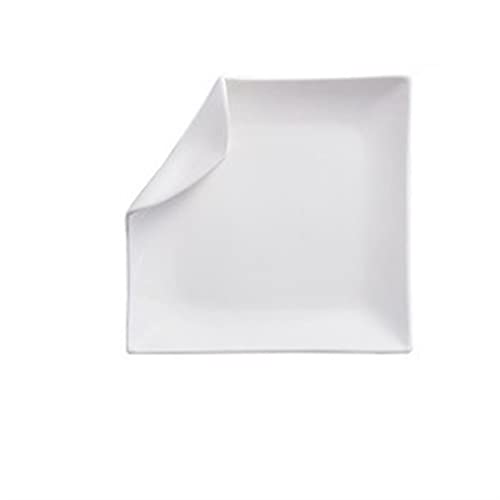 HJUGHPN プレート クリエイティブレストラン キッチン 食器セット 正方形 無地 ムーンプレート ホワイトステーキ ディナープレート