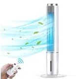 Air Cooler-HiFresh Evaporative Cooling Fan&Bladeless Tower Fan w/Remote, 3 Wind Speeds&Cool Mode,...