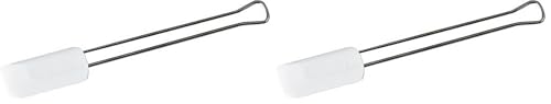 Dr. Oetker Teigschaber 20cm, Küchenschaber aus Edelstahl mit Funktionsteil aus Silikon, zum Verstreichen und Ausschaben, (Farbe: weiß/silber), Menge: 1 Stück (Packung mit 2)