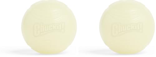 Chuckit! 32313 - Bola Brillante, tamaño M, 6.5 cm (Paquete de 2)
