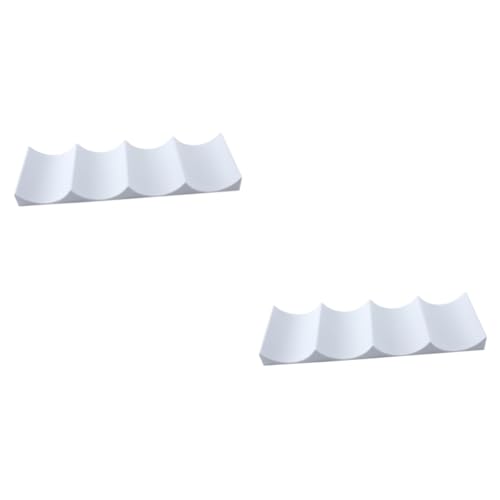 Zerodeko 2pcs European Style Wine Rack Plastic Wine Bottle Holder Display Mat for Kitchen Countertops Pantry and Fridge Space-Saving Design Secures Bottles Dark Blue