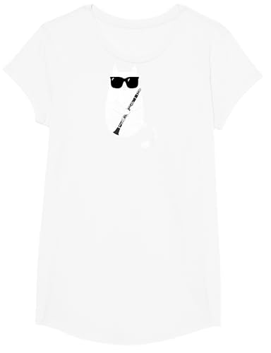 MusicianTee - Lustige Katze mit Sonnenbrille Klarinettist Klarinette Musik T-Shirt