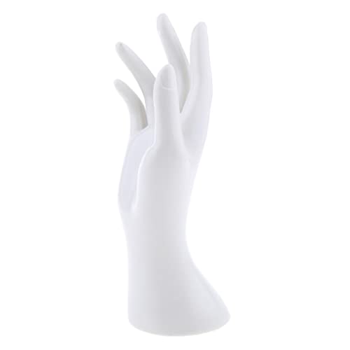 Almencla Elegante Maniquí Femenino Mano Derecha Pulsera Anillo Reloj Soporte de Exhibición Estante - Blanco, tal como se describe Cover