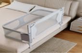 Safekido Tender Touch Bedside Crib | Adjustable Co-Sleeper Baby Bassinet with Detachable Side & Breathable Mesh | Foldable, Portable Baby Cot with Wheels & Storage Basket | Newborn Baby Bed