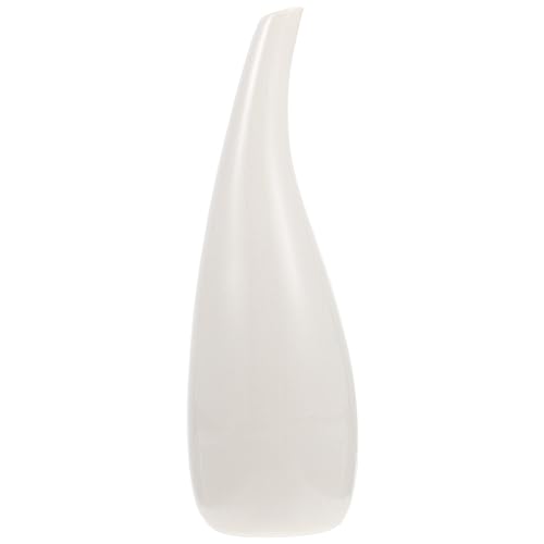 YARNOW Single Stem Vase Mini Ceramic Flower Vase: Decorative Mini Flower Bouquet Holder Desktop Ornament Dried Arrangement Decoration Shooting Props White