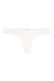 Braga tanga con tira de encaje, detalle de plumeti y lazo decorativo