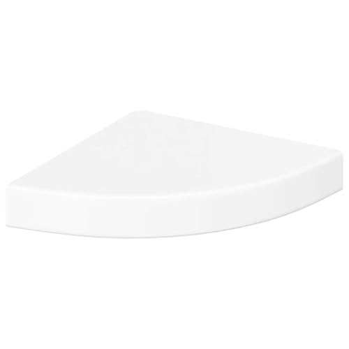 vidaXL Étagère d'angle Flottante Blanc Brillant 25 x 25 x 3,8 cm MDF
