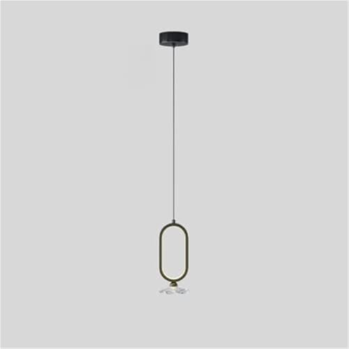 Pendentif de plafond moderne circular en verre suspendu doré, luminaire de prestige 26.5cm