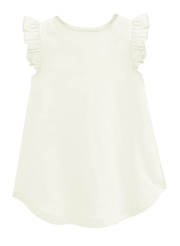 Image of A.T.U.N. (All Things UBER Nice) Girl's Polyester Regular Fit Solid Round Neck Knee Length Regular Top