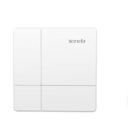 Tenda AC1200 Dual Band Gigabit Wireless Access Point, Ceiling Mount WiFi Access Point, Coverage 3200 sq.ft|PoE Powered|Surport IEEE 802.11ac Wave 2 and MU-MIMO|White(I24) Cover