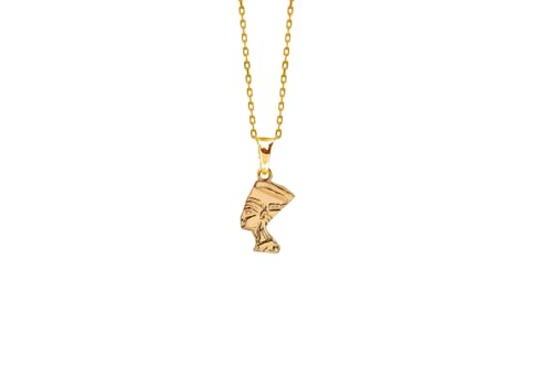 Pendentif Néfertiti plaqué or 3 microns un bijou durable qui ne noircit pas