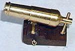 30600 Brass Bombard (Carronade) on Hardwood Carriage - 20 mm Length