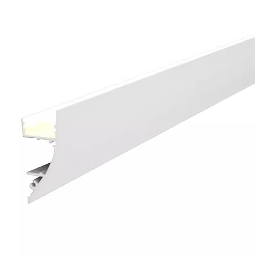 Pink Palm Tira de Luces LED de Pared para dormitorios, Perfil de Canal difusor de Aluminio extruido para decoración del hogar, Sistema de iluminación con moldura/cableado (Blanco, 900 cm [29,5 pies])