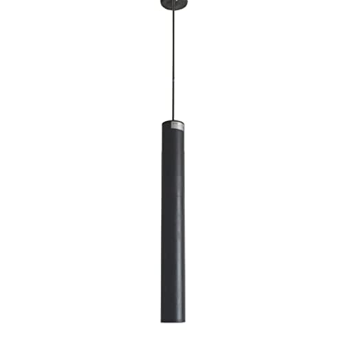 Luz de aluminio techo cilindro lámpara colgante cabeza negra 15W LED 2