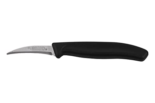 Cofan Cuchillo de Recolección | Pack de 12 Unidades | Modelo puntilla curva | Medida de la hoja 6 cm | Mango de Color negro