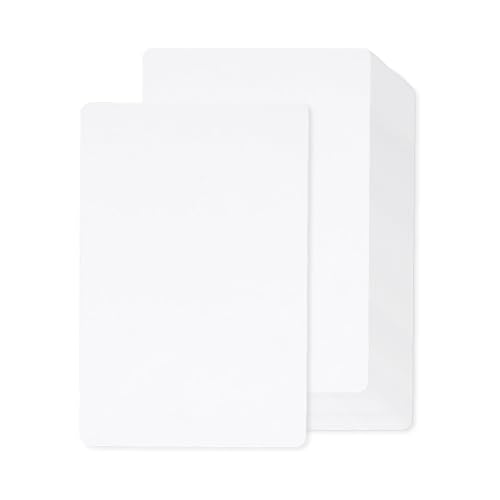 Tarjetas en Blanco, Cartulina de Mensaje de 15 x 10 cm, Tarjetas para Escribir, Tarjeta de Felicitación en Blanco para Banquete Cumpleaños Fiestas Escuela Oficina(Ángulo redondo)