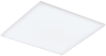 EGLO LED Deckenleuchte Turcona-B, Deckenlampe, Panel aus Metall und einer Kunststoff Leuchtfläche in Weiß, Küchenlampe, Flurlampe Decke, Wohnzimmerlampe warmweiß, L x B 43,7 cm