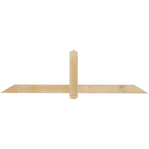 72"W x 21"H x 2"D x 4"F, 7/12 Pitch, Eugene Rough Sawn Timber Gable Bracket, Douglas Fir