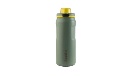 Image of Dubblin Modern Water Bottle 600 ML | Double Wall Vacuum Insulated Stainless Steel Bottle | Keeps Water Hot & Cold | No Sweat | Leak Proof | BPA Free (Green)