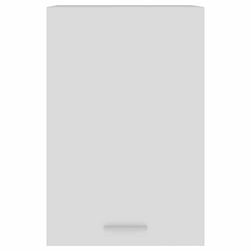Mogou Hängeschrank, Hängeglasschrank Küche, Küchenschrank, Schrank Mit Glastüren, Küchenhängeschränke, Wandvitrine Hängend, Weiß 39,5x31x60 cm Spanplatte - Image 8