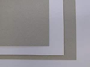 PROTECTAFILE A1 Grey & White Board Thick Card 2000 microns 2mm Grey Board Backing Modelling - Sturdy Cardboard Sheets for Crafts and DIY Projects - Designer Kraft Heavy Duty Chipboard Sheets
