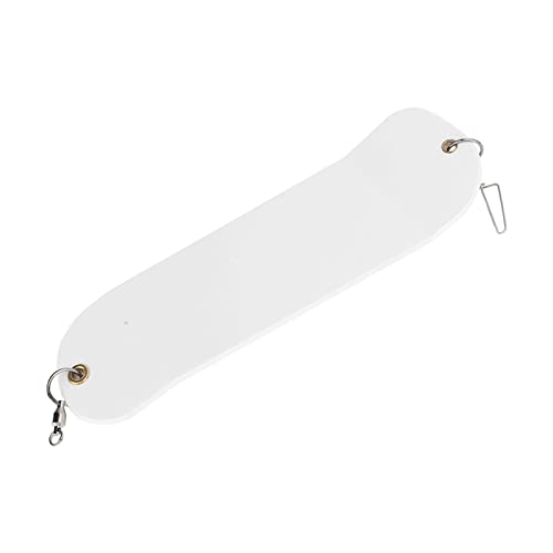 SOFW Fishing Flasher, Lightweight Trolling Fishing Flasher Attract Fish Generate Vibration for Lake White