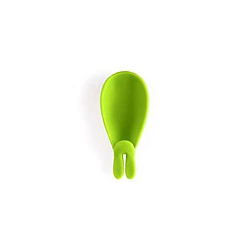 1 Uds. Soporte para bolsita de té con Forma de Oreja de Conejo, Bonito Soporte de Silicona para bolsita de té para Cocina y hogar (Verde)