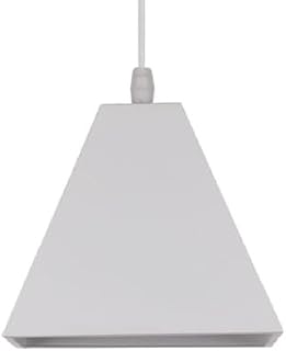 Minimalist Macaron Color Pendant Light Fixture - Scandinavian Industrial Wrought Iron Chandelier - Small Semi-Recessed Geometric Ceiling Lamp for Dining Room, Balcony, Bedroom, Warehouse (White)