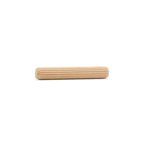 Wooden Dowel Pins 3 x 3/8 inch Pack of 50 Fluted Dowel Joints for Woodworking Furniture and Crafts by Woodpeckers