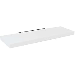 Estanteria 80 Cm The Secret Home - Estante Rectangular - Estantería Flotante Balda - Color Blanco - Largo: 80 cm x Ancho: 23,5 cm - Balda para Salón, Cocina, Habitación, Pasillo