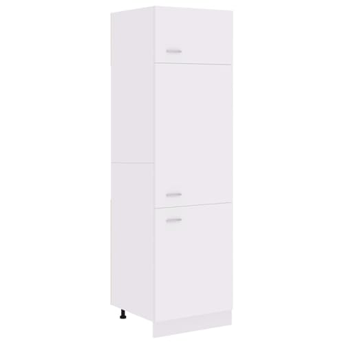 Homgoday Lyon 802538 - Armario refrigerador (madera, 60 x 57 x 207 cm, requiere montaje en pared), color blanco