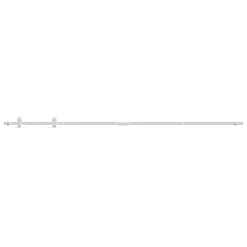 vidaXL Kit Min Puerta Corredera Armario Guías Carril Herrajes Percha Sistema Mecanismo para Granero Cocina Estudio Decoración Acero Carbono Blanca