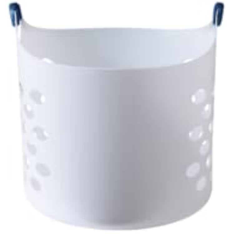 Rubbermaid 1.5 Bushel Capacity Durable Versatile Flex N Carry Portable Flexible Laundry Basket With Convenient Carrying Handles, White, Organization and Storage for Laundry/Garage/Home