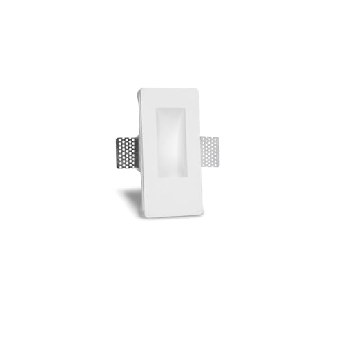 LEDKIA LIGHTING - Aplique de Pared LED 2W Integración Escayola/Pladur | Lámpara Decorativa Minimalista | Resistente al Calor | Para Interiores y Exteriores Cubiertos, Blanco Cálido 2700K, Yeso