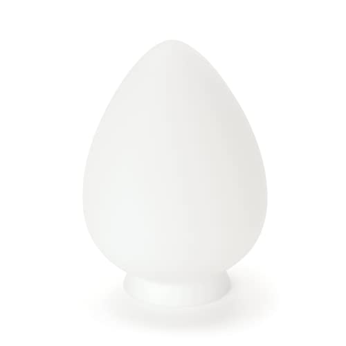 Vetro di ricambio in stile Liberty con bordo, 70 mm, bianco opale opaco