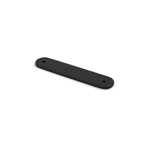 khtumeware 2 Pack Matte Black Cabinet Hardware Handle Pull Backplate/Back Plate - 3" Inch (76mm) Hole Centers
