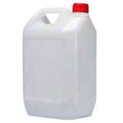 HELGUEFER - Bidon 5 Litros Rectangular | Garrafa Plastico PEHD Reutilizable, Libre de BPA | Bidon Agua, Aceites, Salsas, Apto para Uso Alimentario | Resistente, Seguro, Fácil Almacenaje