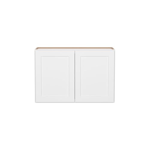 Image of Furinno Shaker Wall Kitchen Cabinet 2-Doors, Ready to Assemble, 12 D x 36 W x 24 H, White