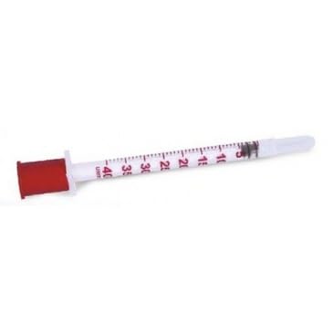 Image of Insulin Syringe 1ml U-40 Single Use With Needle (Multicolor) (200 Pcs = 2 Box)
