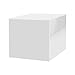 7 Inch Glossy White Acrylic Display Box with One Open Side Versatile Square Plastic Merchandise Storage Bin or Retail Product Riser by Marketing Holders